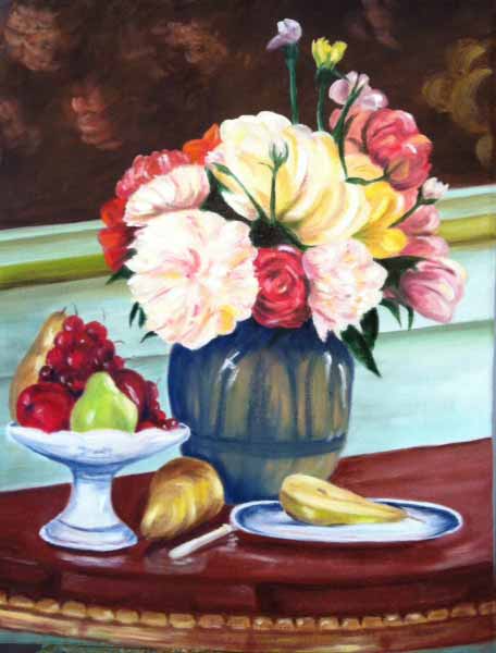 Peonies and Pears